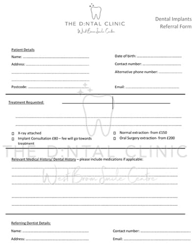 Implants Referral Form